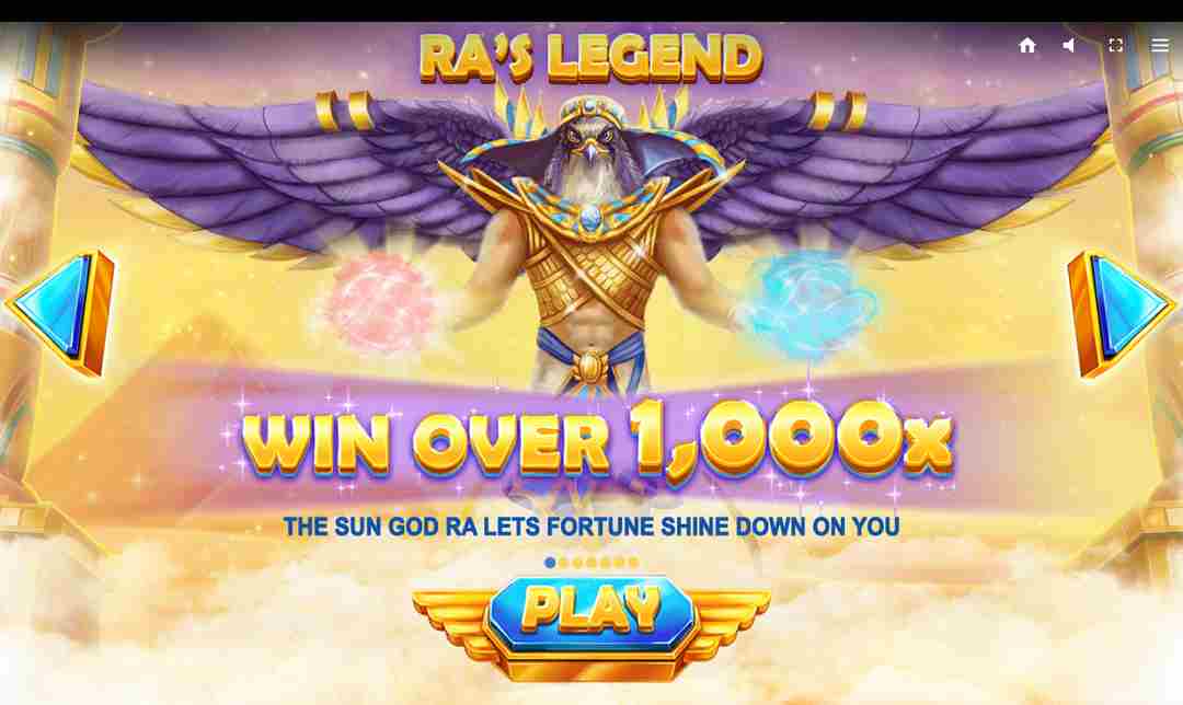 Slot game Ra’s Legend biểu tượng vị thần cực nổi tiếng của Ai Cập