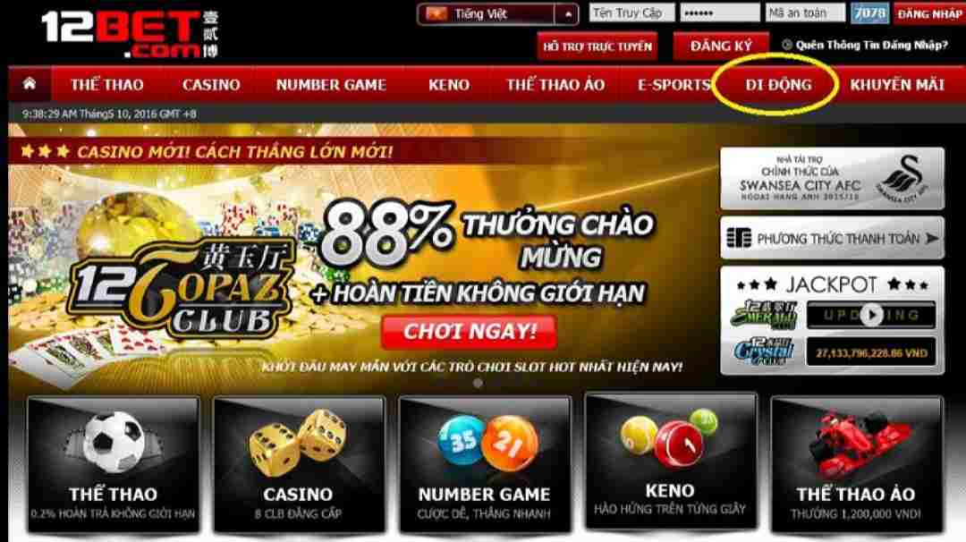 12Bet sở hữu hệ thống trò chơi đa dạng