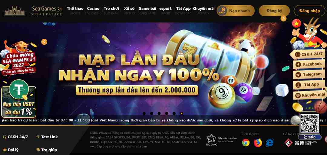 Kho ứng dụng giải trí của Dubaicasino siêu đẳng cấp