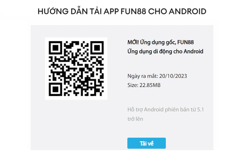 Cách tải Fun88 bằng điện thoại Android